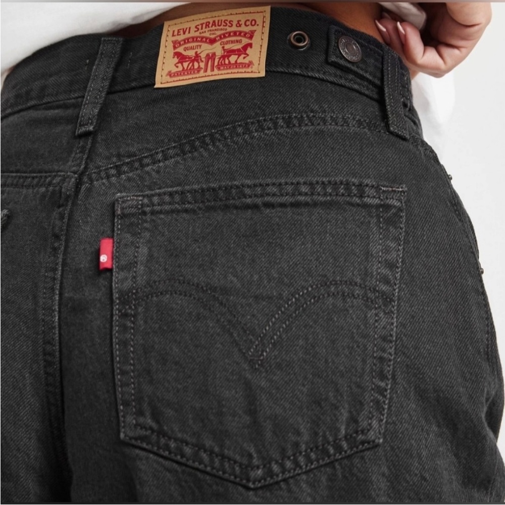 Levi’s Women’s High Rise Cinch Baggy Jeans - Black Wash Size 28 X 31 NWT - Picture 6 of 16
